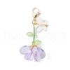 Handmade Glass Seed Beaded and Acylic Butterfly Pendant Decorations Sets HJEW-MZ00259-02-2