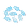 Transparent Spray Painted Glass Beads GLAA-I050-10E-1