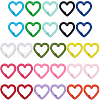 SOFPLATE 28Pcs 14 Colors Zinc Alloy Spring Gate Rings FIND-SP0002-61-1