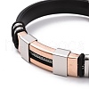 Men's Silicone Cord Bracelet BJEW-M206-02RGP-2