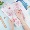 Butterfly Pattern Polyester with PET Embroidery Lace Fabric DIY-WH0419-45-3