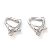 Anti-Tarnish Rhodium Plated 925 Sterling Silver Lobster Claw Clasps STER-K173-19P-1