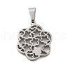 304 Stainless Steel Pendants STAS-F313-14P-1