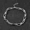 Non-Tarnish 304 Stainless Steel Oval & Infinity Link Chain Bracelets for Women BJEW-K226-14C-P-2