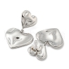 Non-Tarnish 304 Stainless Steel Dangle Stud Earrings EJEW-P253-01P-2