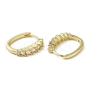 Rack Plating Brass Hoop Earrings with Cubic Zirconia EJEW-Q786-06G-2