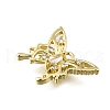 Brass Micro Pave Cubic Zirconia Charms KK-Q048-04G-2