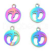 Ion Plating(IP) 201 Stainless Steel Pendants STAS-N098-229M-2