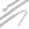 4MM Solid Round 304 Stainless Steel Beaded Necklaces NJEW-Q013-10P-2