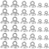 SUNNYCLUE 300pcs 3 style Plastic Bead Cap Pendant Bails with Cup Peg Bails KY-SC0001-98-1