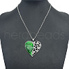 Alloy Rhinestone Pendant Necklaces QD9835-9-1