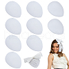 10Pcs EVA Cloth Teardrop Fascinator Hat Base for Millinery AJEW-FG0004-53B-1