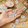 16Pcs 8 Styles Synthetic Turquoise Pendants FIND-TA0003-26-16