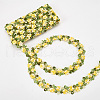 3D Flower Embroidery Polyester Lace Trim SRIB-WH0011-141C-7