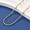 2.5MM Brass Oval Link Chain Necklaces NJEW-M108-20G-4