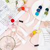 Wood & Wool Felt Balls Car Vent Oil Diffusers HJEW-DR00031-4