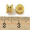 Brass Cubic Zirconia Spacer Beads KK-L215-001G-2