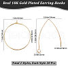 Beebeecraft 20Pcs Brass Earring Hooks & 20Pcs Hoop Earring Findings KK-BBC0005-42-2