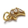 Brass Micro Pave Cubic Zirconia Charms ZIRC-H119-07-4
