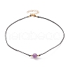 Faceted Natural Gemstone Pendant Necklaces NJEW-JN03230-2