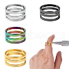 4Pcs 4 Colors Brass Rings RJEW-YW0001-05-2