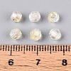 Transparent Spray Painted Glass Beads EGLA-N018-4mm-10-4