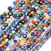 Handmade Millefiori Lampwork Beads Strands LAMP-R006-02-1