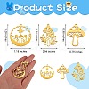 12Pcs 6 Style 201 Stainless Steel Pendants STAS-SZ0002-12-2