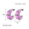 304 Stainless Steel Enamel Stud Earrings for Women AU7915-4-1