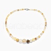 Natural Citrine Graduated Beads Necklaces and Bracelets Jewelry Sets SJEW-L132-05-2
