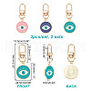 ARRICRAFT 6Pcs Alloy Enamel Keychain HJEW-AR0001-07-2