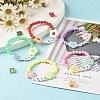 Love Flower Beads Stretch Bracelet for Kid BJEW-JB06954-3