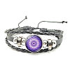 PU Leather Triple Layer Multi-strand Bracelet MAND-PW0001-39D-1