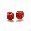 Spray Painted Wooden Beads WOOD-P021-01A-24-2