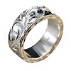 Sculptured Vine Pattern Brass Finger Rings for Women FS-WGD177A-01-6