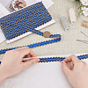 12M Polyester Wavy Edged Lace Trim OCOR-WH0088-27-3