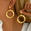 Exaggerated Textured Ring Alloy Dangle Stud Earrings MG7106-1