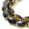 Electroplate Glass Beads Strands X-EGLA-G037-03A-HP07-3