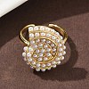 ABS Plastic Pearl Finger Rings RJEW-L128-02G-2