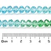 Transparent Painted Glass Beads Strands X1-DGLA-A034-T8mm-A17-3