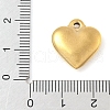 304 Stainless Steel Heart Pendants STAS-R162-01G-05-3