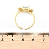 Ocean Theme Brass Micro Pave Cubic Zirconia Cuff Rings for Women RJEW-F184-17F-G-5