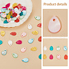   80Pcs 8 Styles Freshwater Shell Dyed Teardrop Charms FIND-PH0018-28-4