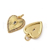 Brass Micro Pave Cubic Zirconia Pendants KK-P308-09G-3