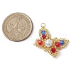 Seed Beads Beaded Charms PALLOY-MZ00345-02-2