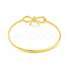 Adjustable Bowknot Brass Torque Bangles for Women BJEW-Z074-01G-3