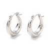 Brass Thick Hoop Earrings for Women EJEW-I270-02P-1