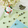 SUNNYCLUE 30pcs Round with Camouflage Pattern Silicone Focal Beads SIL-SC0002-03A-4