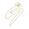 2MM Brass Star Twisted Chain Necklaces NJEW-M108-36G-2