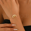 Elegant Hollow Star and Moon  Brass Pave Clear Cubic Zirconia Bracelets CA0567-2